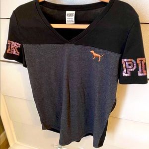 Victoria’s Secret Pink rose gold bling TShirt